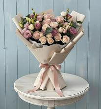 Букет цветов из:  Розы и Лизиантусы в Коренево