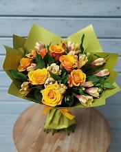 Букет цветов из:  Альстромерии и Розы в Коренево