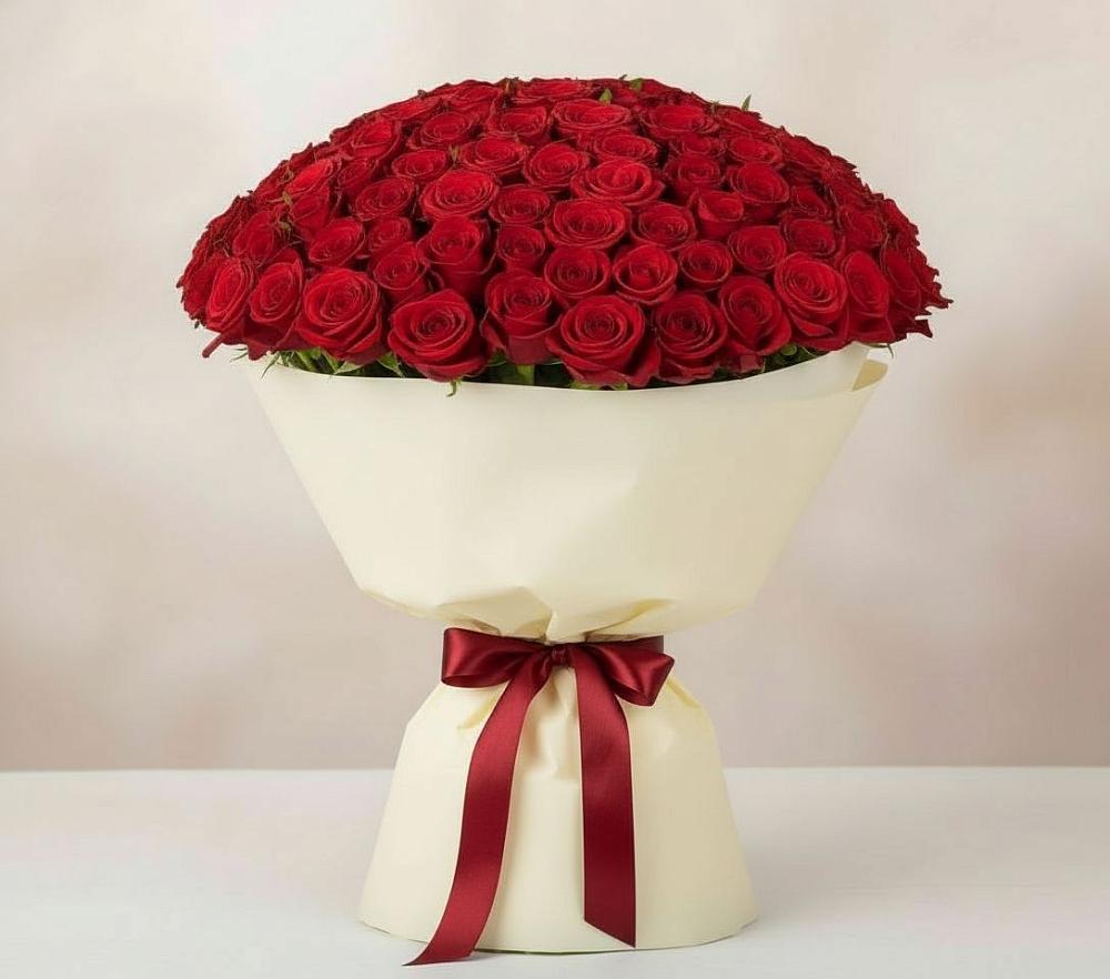 Букет 101 Красная роза Милано в Коренево