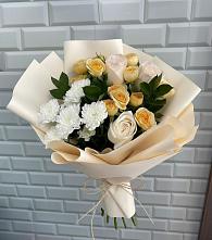 Букет цветов из:  Розы и Хризантемы в Коренево