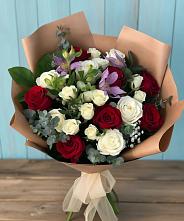 Букет цветов из:  Розы и Альстромерии в Коренево
