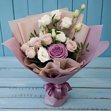 Букет цветов из:  Розы и Лизиантусы #REPLACE_PRED# Коренево