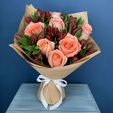 Букет цветов из:  Розы и Альстромерии в Коренево