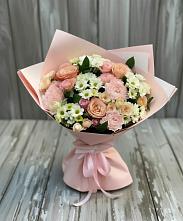 Букет цветов из:  Гвоздики, Розы и Хризантемы в Коренево
