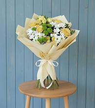 Букет цветов из:  Хризантемы и Розы #REPLACE_PRED# Коренево